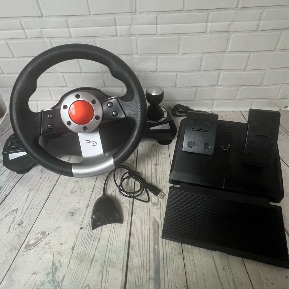 Rocketfish Pro PS3 Wireless Racing Steering Wheel + Pedal Shifter rec RF-GPS3009